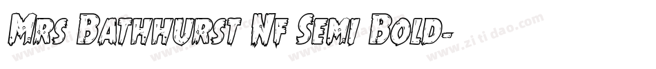 Mrs Bathhurst Nf Semi Bold字体转换